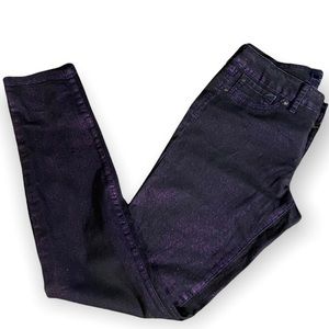 JESSICA SIMPSON Black Cranberry Glittery Stretch Jeans NWOT 29